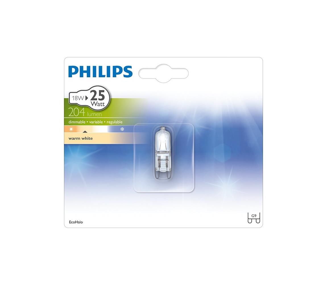 Philips Priemyselná žiarovka Philips ECOHALO G9/18W/230V 2800K  - Svet-svietidiel.sk