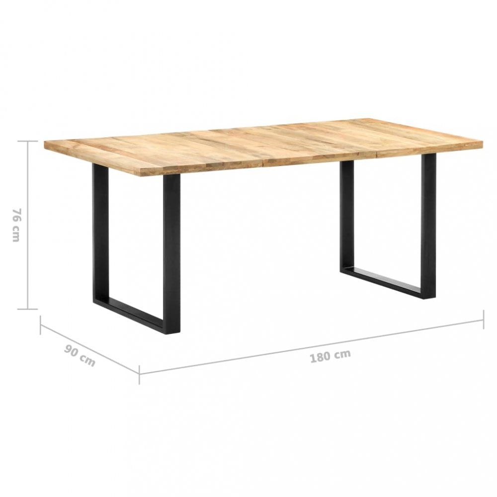 Jedálenský stôl mangovníkové drevo/kov 180x90x76 cm - dekorhome.sk
