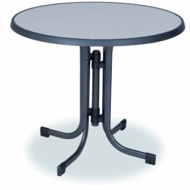 Záhradný stôl skladacie PIZARRA kov / sevelit Dajar ø 85x73 cm