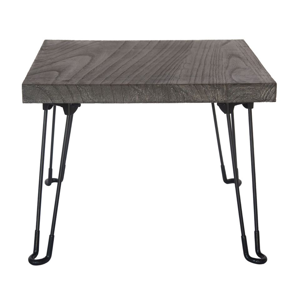 Odkladací stolík Paulownia sivé drevo, 61 x 60 cm - 4home.sk