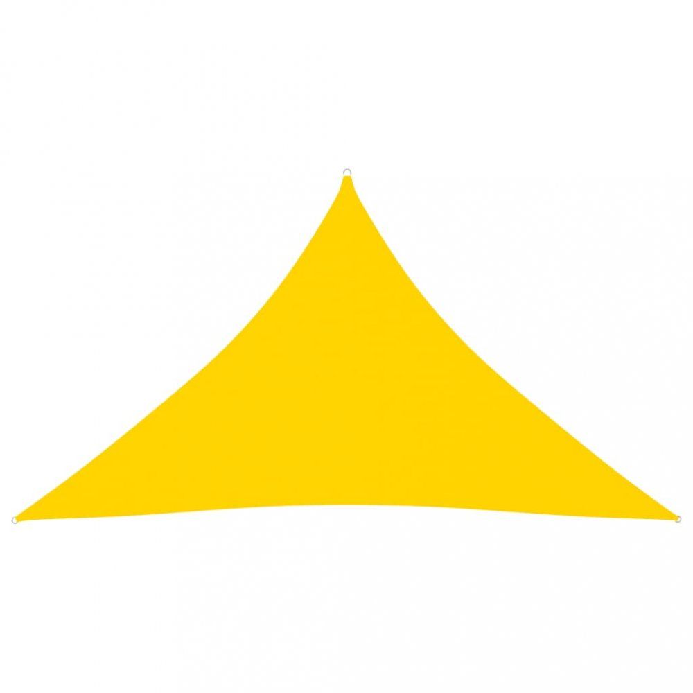 Tieniaca plachta trojuholníková 3,5 x 3,5 x 4,9 m oxfordská látka Dekorhome Žltá - dekorhome.sk