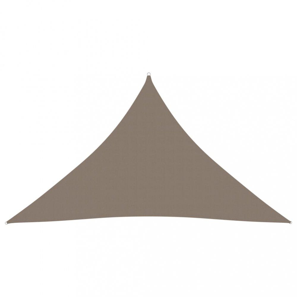 Tieniaca plachta trojuholníková 3,5 x 3,5 x 4,9 m oxfordská látka Dekorhome Sivohnedá taupe - dekorhome.sk