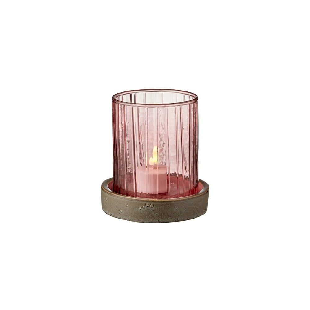 Ružová LED sviečka Bitz Hurricane, výška 11 cm - Bonami.sk