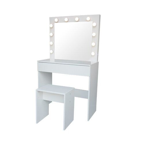 Kozmetický stolík so zrkadlom Kamila, 140 x 40 x 80 cm - 4home.sk
