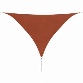 Plachta proti slnku oxfordská látka trojuholník 3,6 x 3,6 x 3,6 m Tehlová