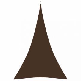 Tieniaca plachta trojuholníková 5 x 7 x 7 m oxfordská látka Dekorhome Hnedá
