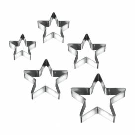 Sada 5 vykrajovadiel v tvare hviezd Metaltex Cookie Cutters