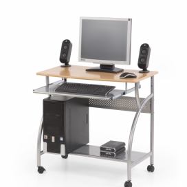 PC stolík na kolieskach B-6 - oceľ / buk