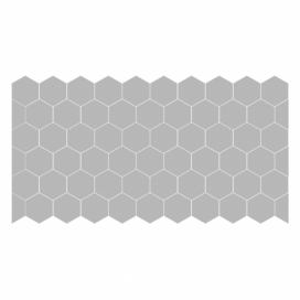 Súprava 50 matných nálepiek na sklo Ambiance Hexagon