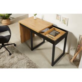 LuxD Dizajnový písací stôl Nansen 80-160 cm imitácia dub