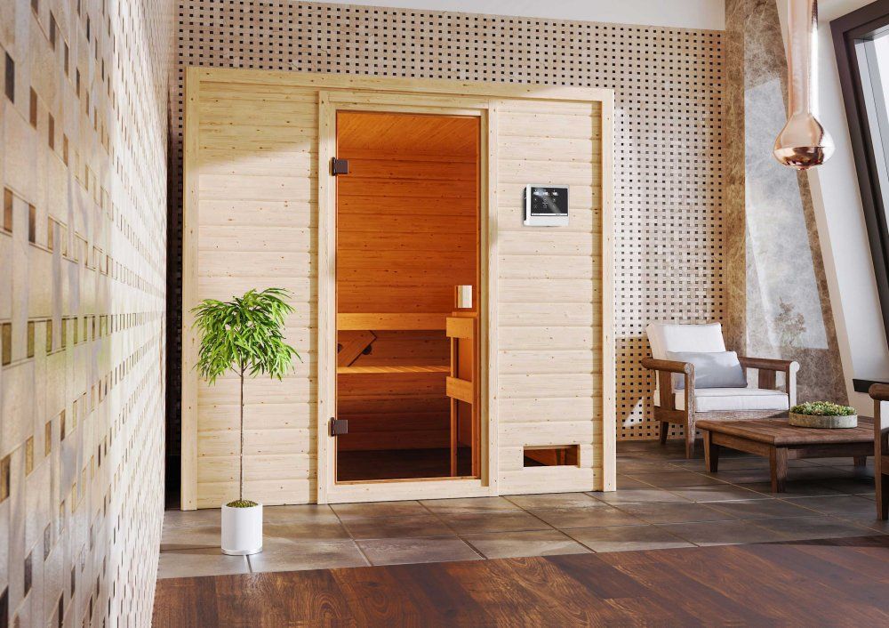 Interiérová fínska sauna 195x169 cm Lanitplast - dekorhome.sk