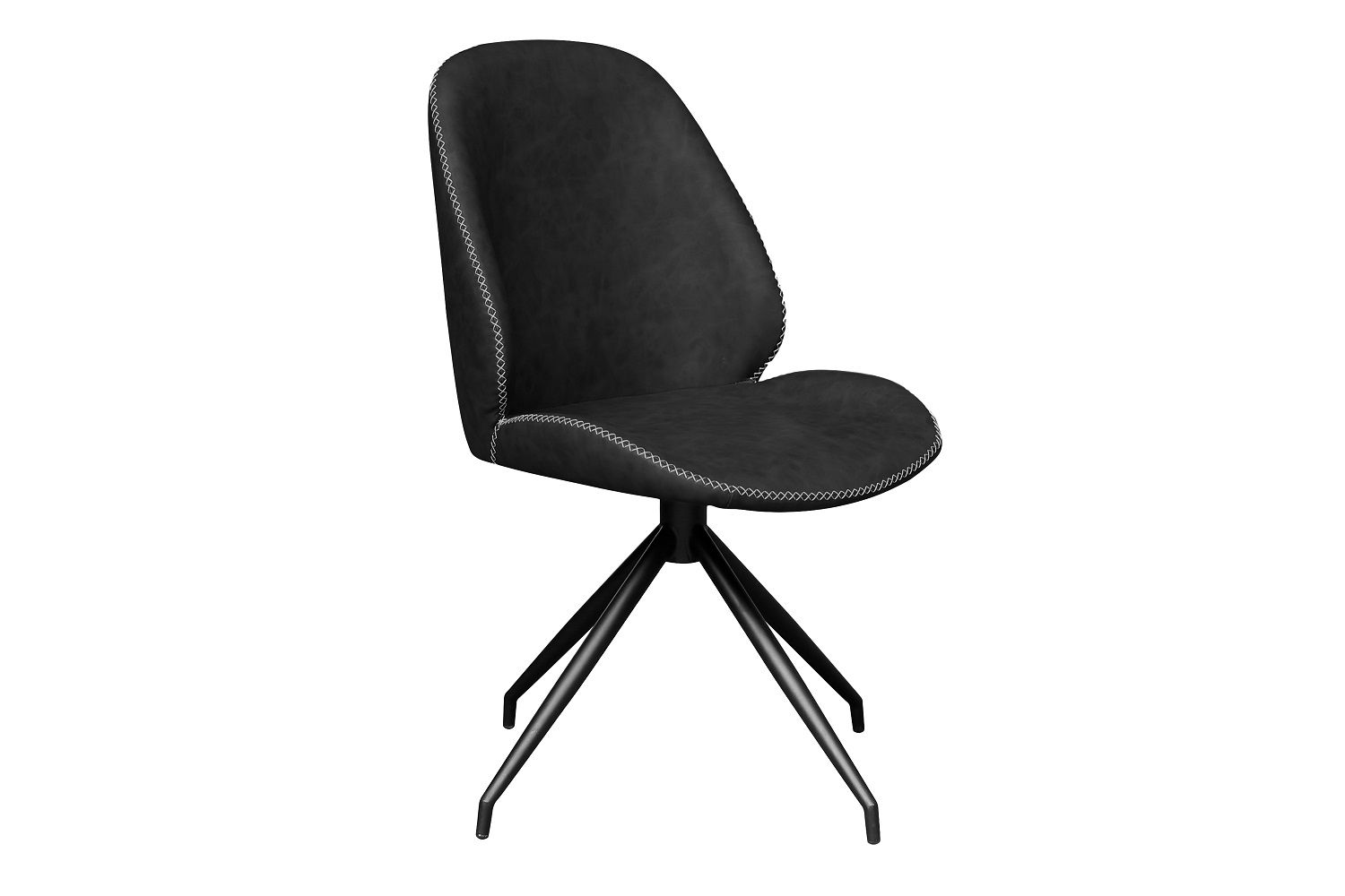 Norddan 25832 Dizajnová otočná stolička Laqueta čierna - ESTILOFINA.SK