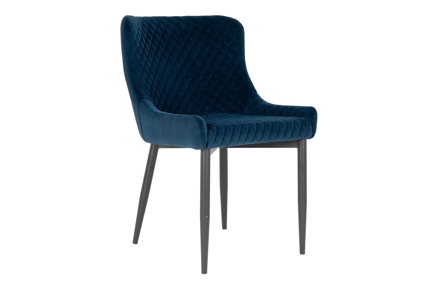 Norddan 25842 Dizajnová stolička Lapid tmavomodrý zamat - ESTILOFINA.SK