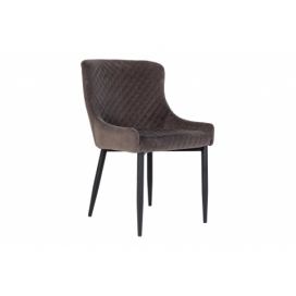 Norddan 25845 Dizajnová stolička Lapid tmavosivý zamat