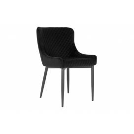 Norddan 25843 Dizajnová stolička Lapid čierny zamat