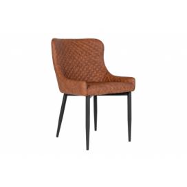 Norddan 25840 Dizajnová stolička Lapid vintage hnedá