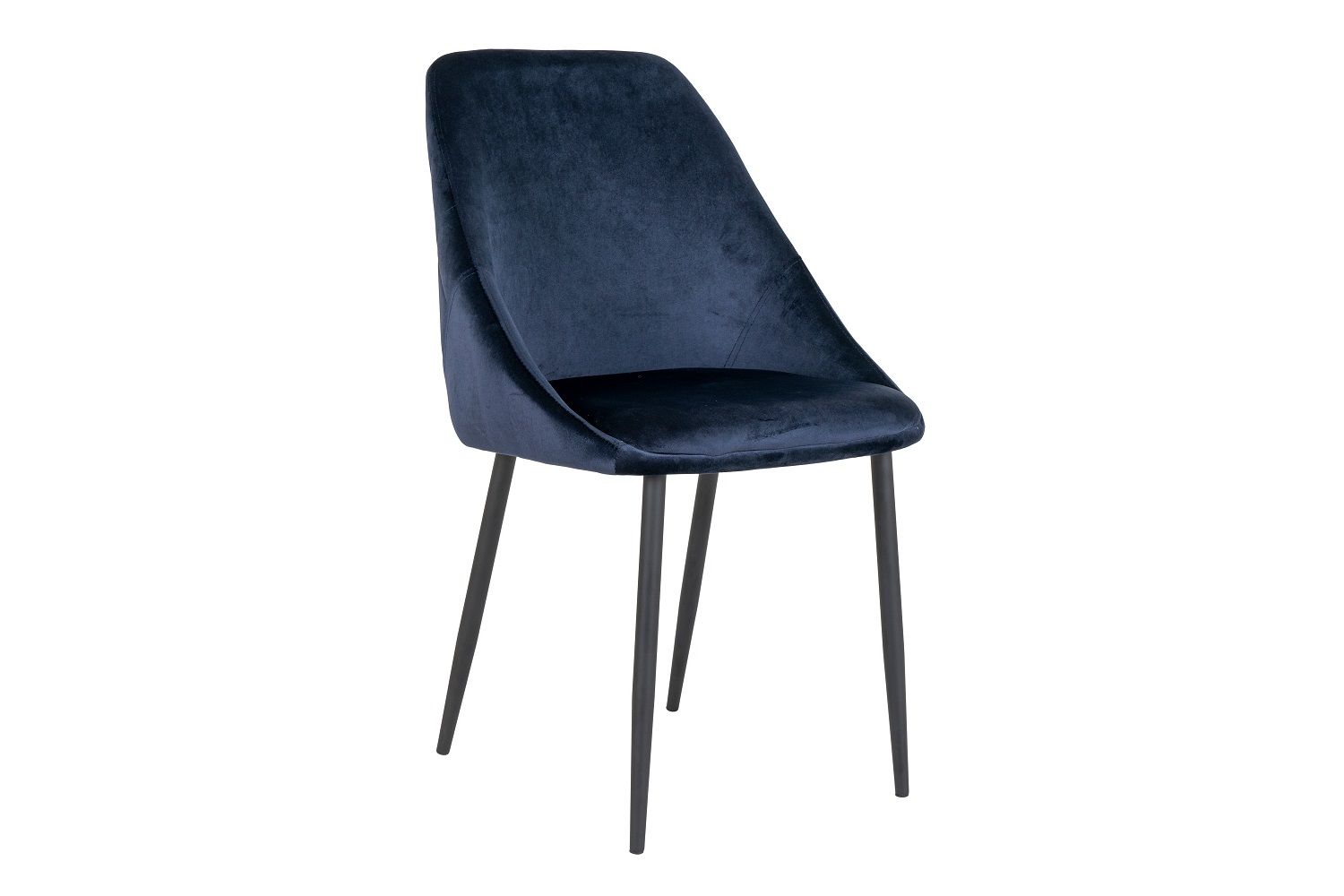 Norddan 25853 Dizajnová stolička Lashanda modrý zamat - ESTILOFINA.SK