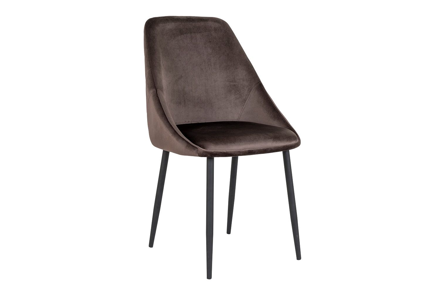 Norddan 25852 Dizajnová stolička Lashanda sivohnedý zamat - ESTILOFINA.SK