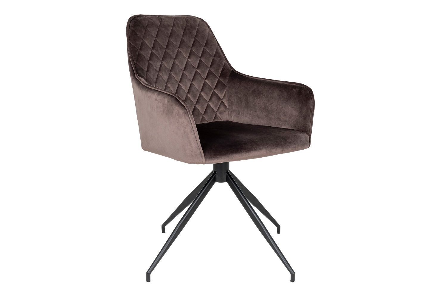 Norddan 25851 Dizajnová otočná stolička Gracelyn sivohnedý zamat - ESTILOFINA.SK