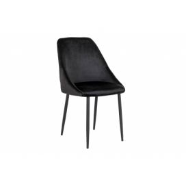 Norddan 25854 Dizajnová stolička Lashanda čierny zamat