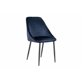 Norddan 25853 Dizajnová stolička Lashanda modrý zamat