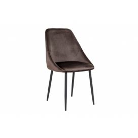 Norddan 25852 Dizajnová stolička Lashanda sivohnedý zamat