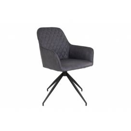 Norddan 25850 Dizajnová otočná stolička Gracelyn tmavosivá