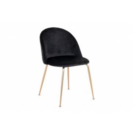 Norddan 25861 Dizajnová stolička Ernesto, čierna / mosadz 
