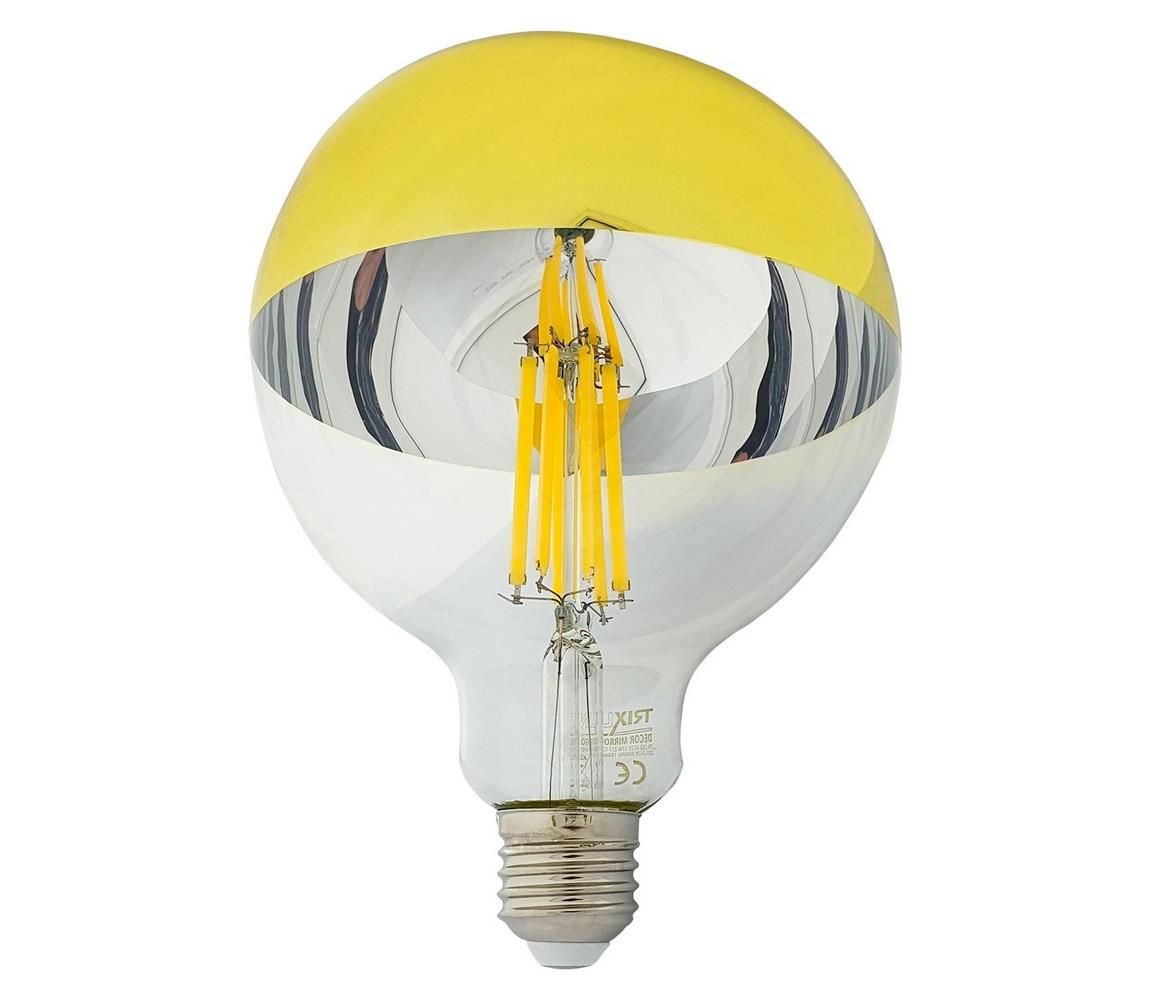  LED Žiarovka so zrkadlovým vrchlíkom DECOR MIRROR G125 E27/12W/230V 4200K zlatá  - Svet-svietidiel.sk