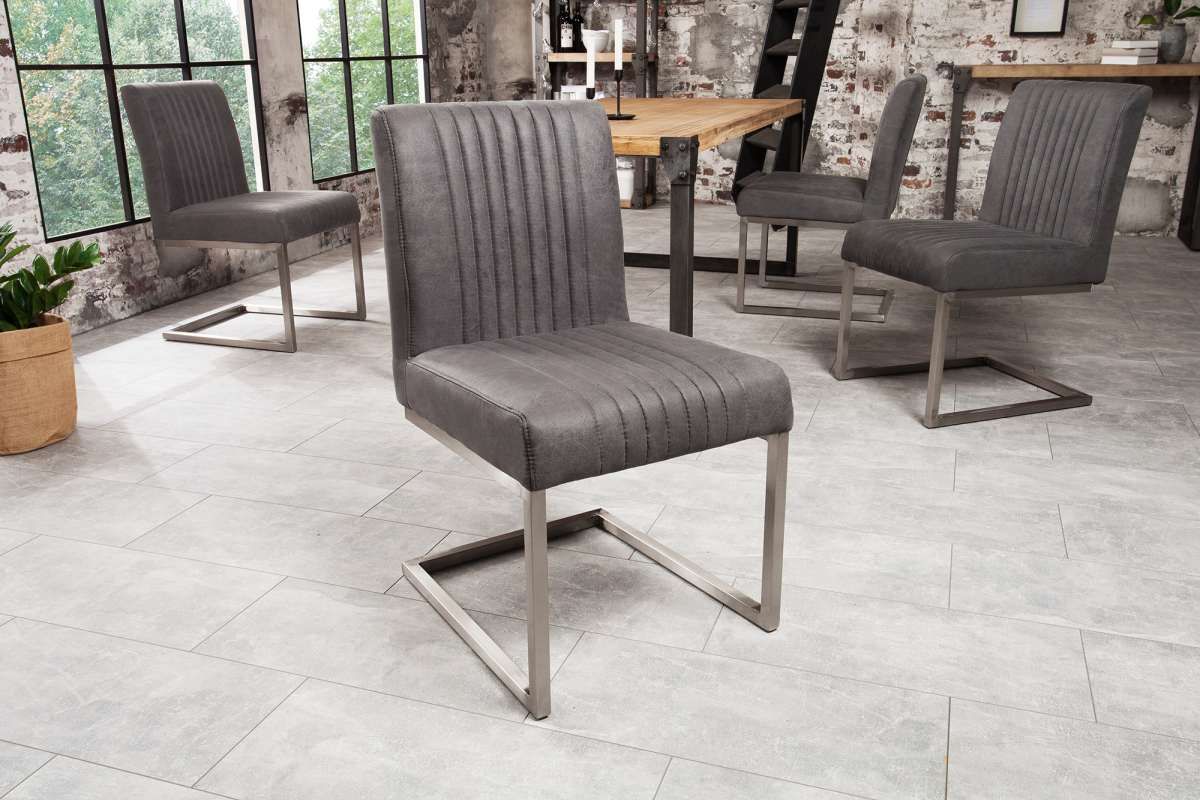 LuxD 22866 Konzolová stolička Boss vintage sivá - ESTILOFINA.SK