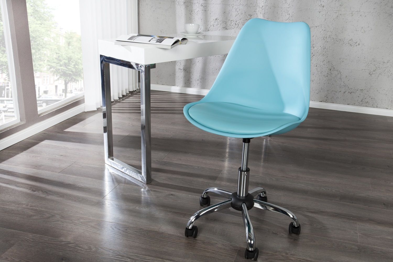 LuxD Dizajnová kancelárska stolička Sweden II tyrkysová  - ESTILOFINA.SK