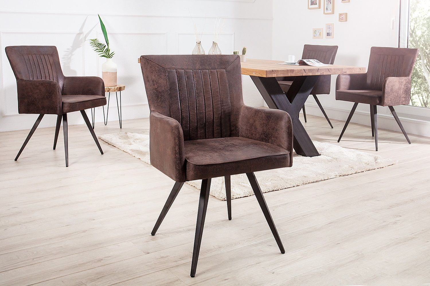 LuxD 25900 Dizajnová stolička Malik vintage hnedá - ESTILOFINA.SK