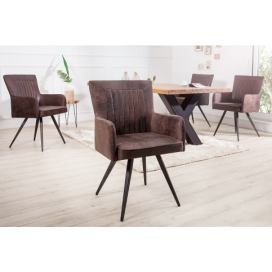 LuxD 25900 Dizajnová stolička Malik vintage hnedá