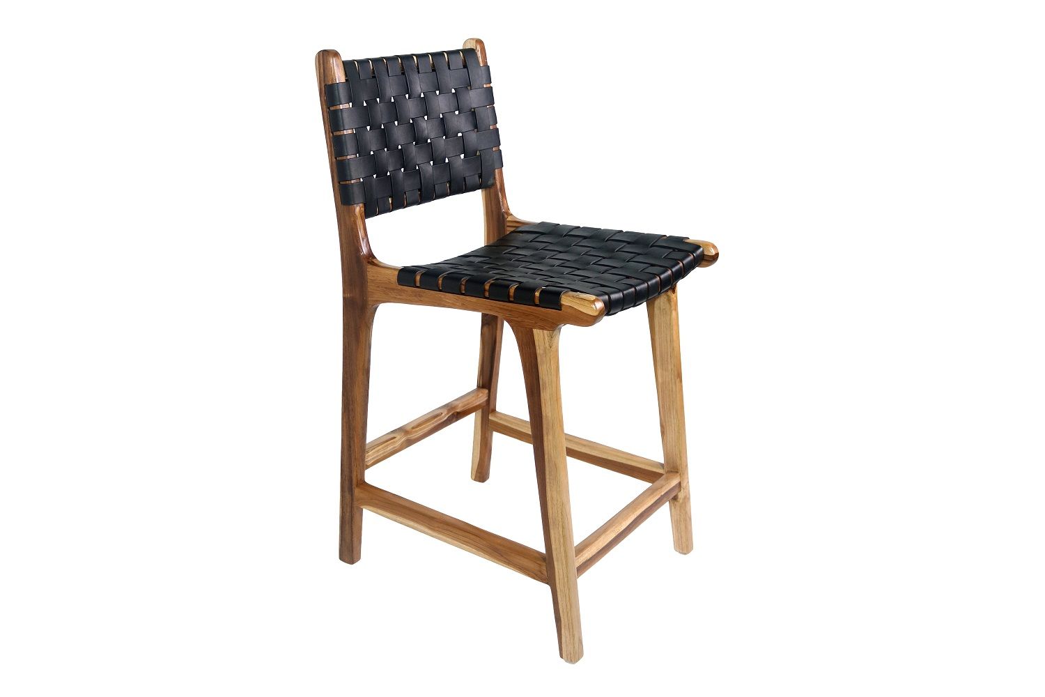 Norddan Dizajnová barová stolička Jamison čierna koža - ESTILOFINA.SK