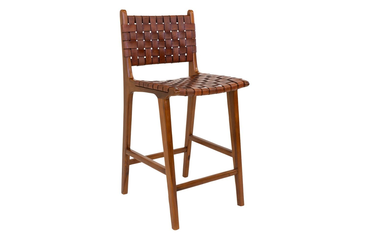 Norddan Dizajnová barová stolička Jamison hnedá koža - ESTILOFINA.SK