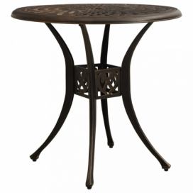Záhradný stôl liaty hliník Dekorhome Bronzová