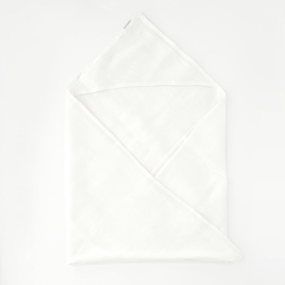 Detský biely ľanový uterák Linen Tales Waffle, 70 x 70 cm - Bonami.sk