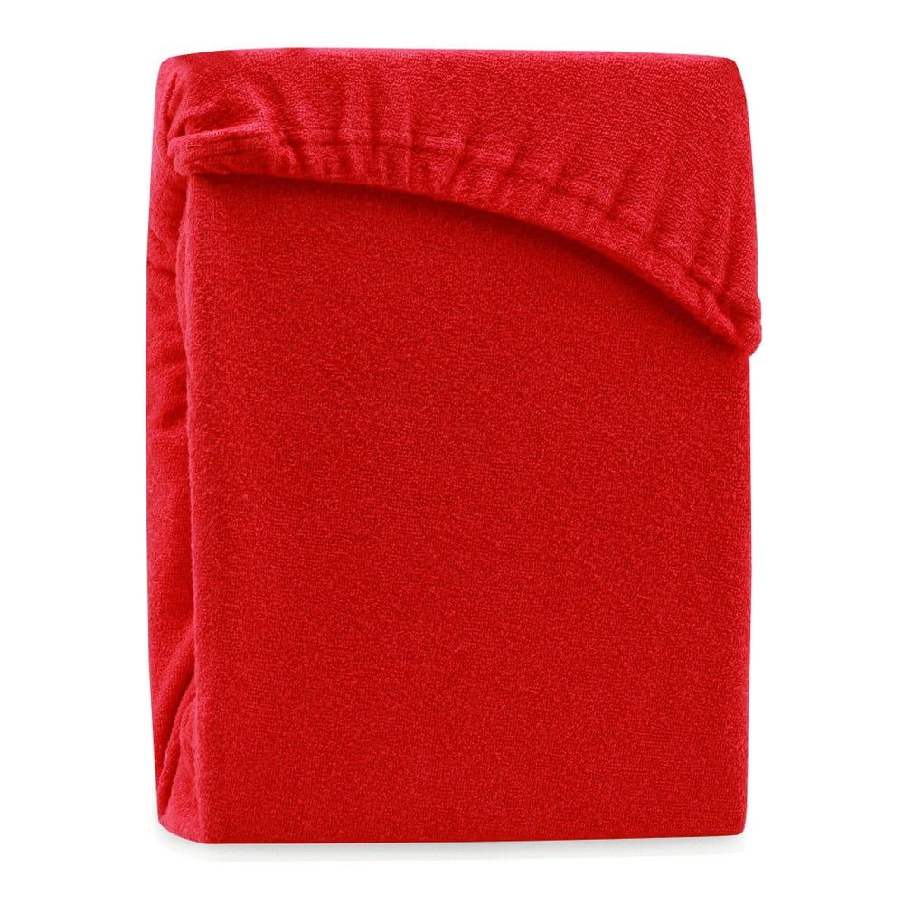 Červená elastická plachta na dvojlôžko AmeliaHome Ruby Siesta, 200-220 x 200 cm - Bonami.sk