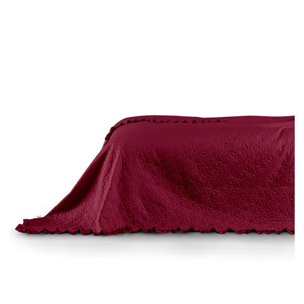 Červený pléd cez posteľ AmeliaHome Tilia, 220 x 240 cm - Bonami.sk