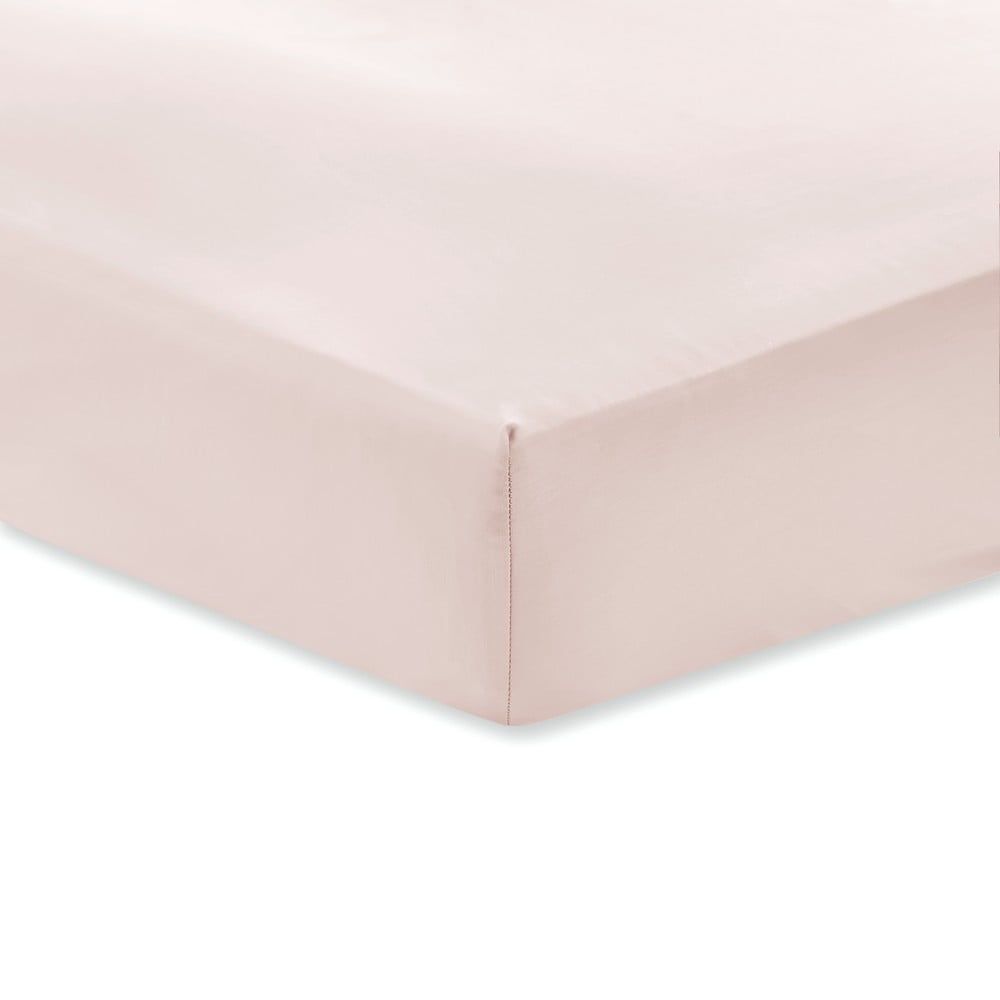 Ružová plachta z bavlneného saténu Bianca Classic 90 x 190 cm - Bonami.sk