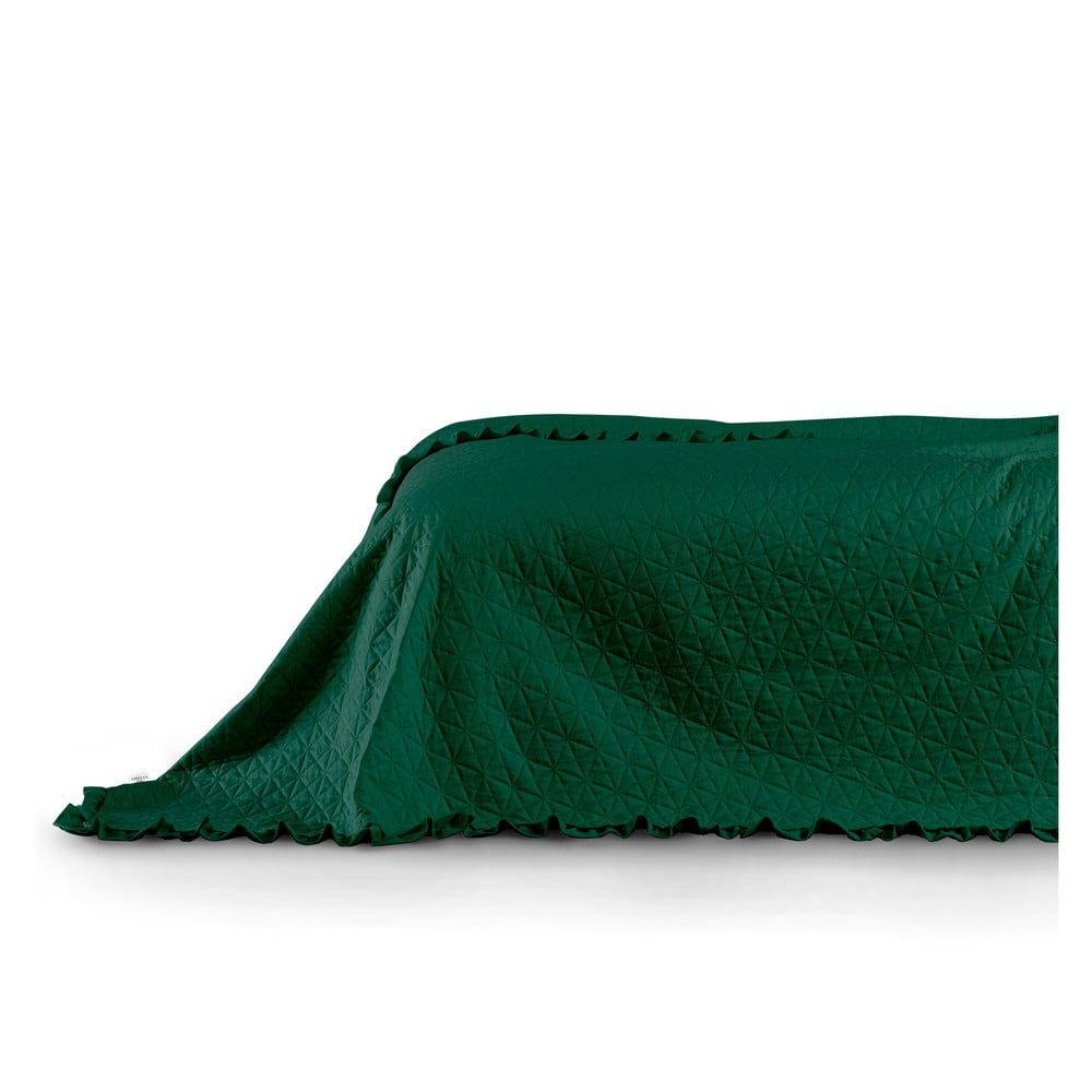 Zelený pléd cez posteľ AmeliaHome Tilia, 240 x 220 cm - Bonami.sk