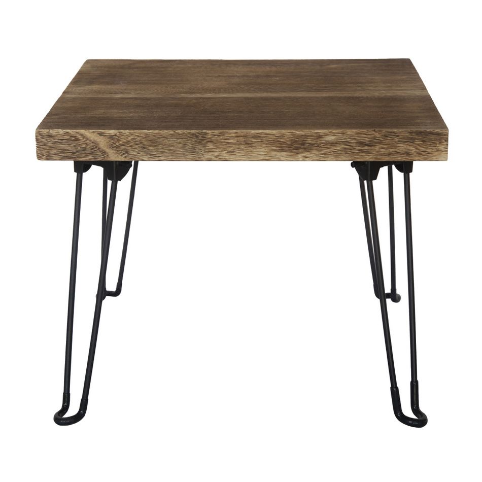 Odkladací stolík Paulownia svetlé drevo, 45 x 45 cm - 4home.sk