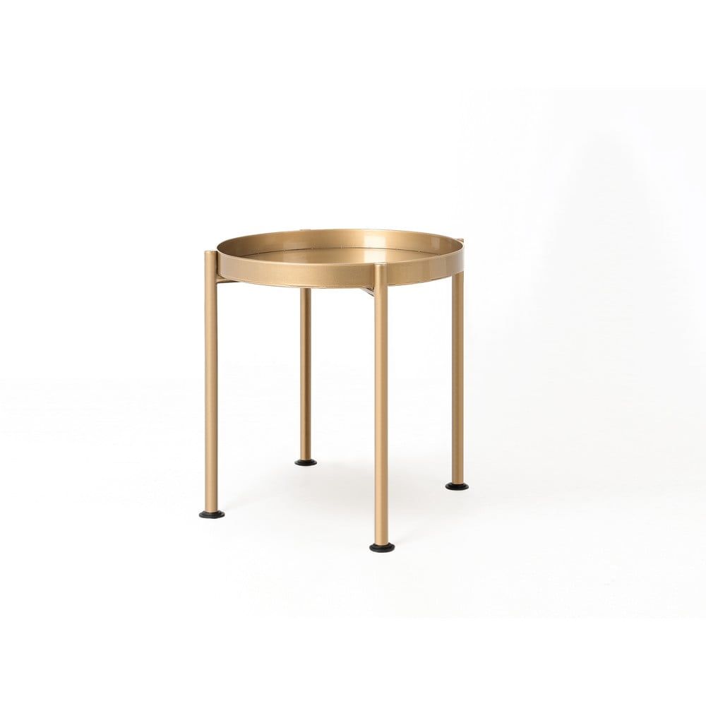 Konferenčný stolík v zlatej farbe Custom Form Hanna, ø 40 cm - Bonami.sk