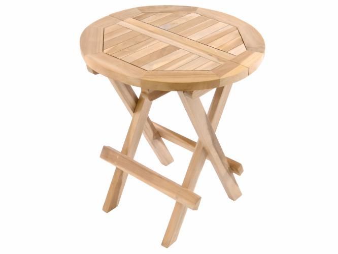 Divero 62843 Záhradný odkladací stolík z teakového dreva - Kokiskashop.sk