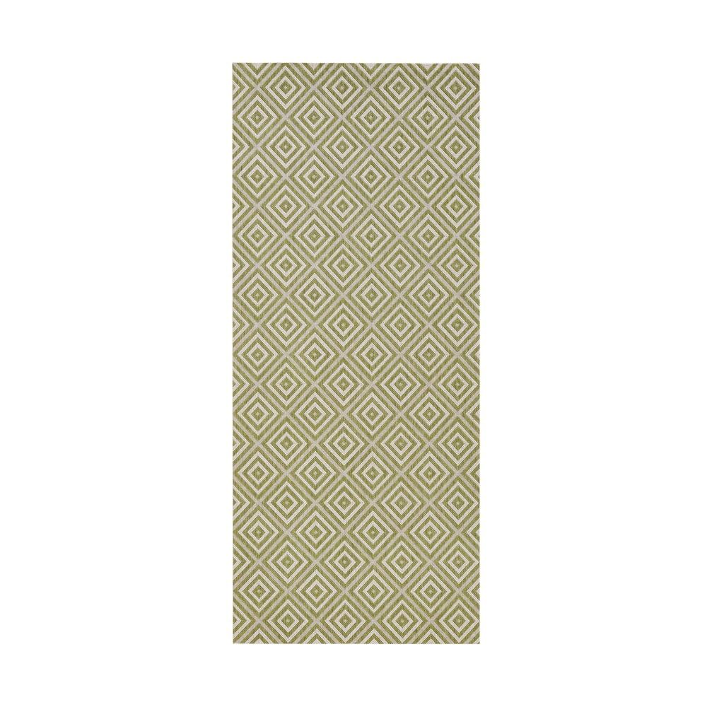 Zelený vonkajší koberec Bougari Karo, 80 × 150 cm - Bonami.sk