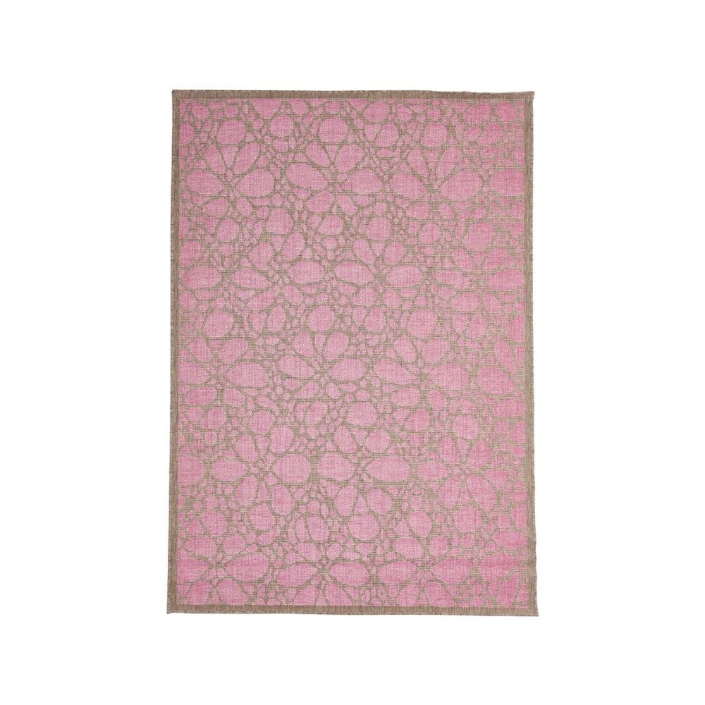 Ružový vonkajší koberec Floorita Fiore, 160 x 230 cm - Bonami.sk