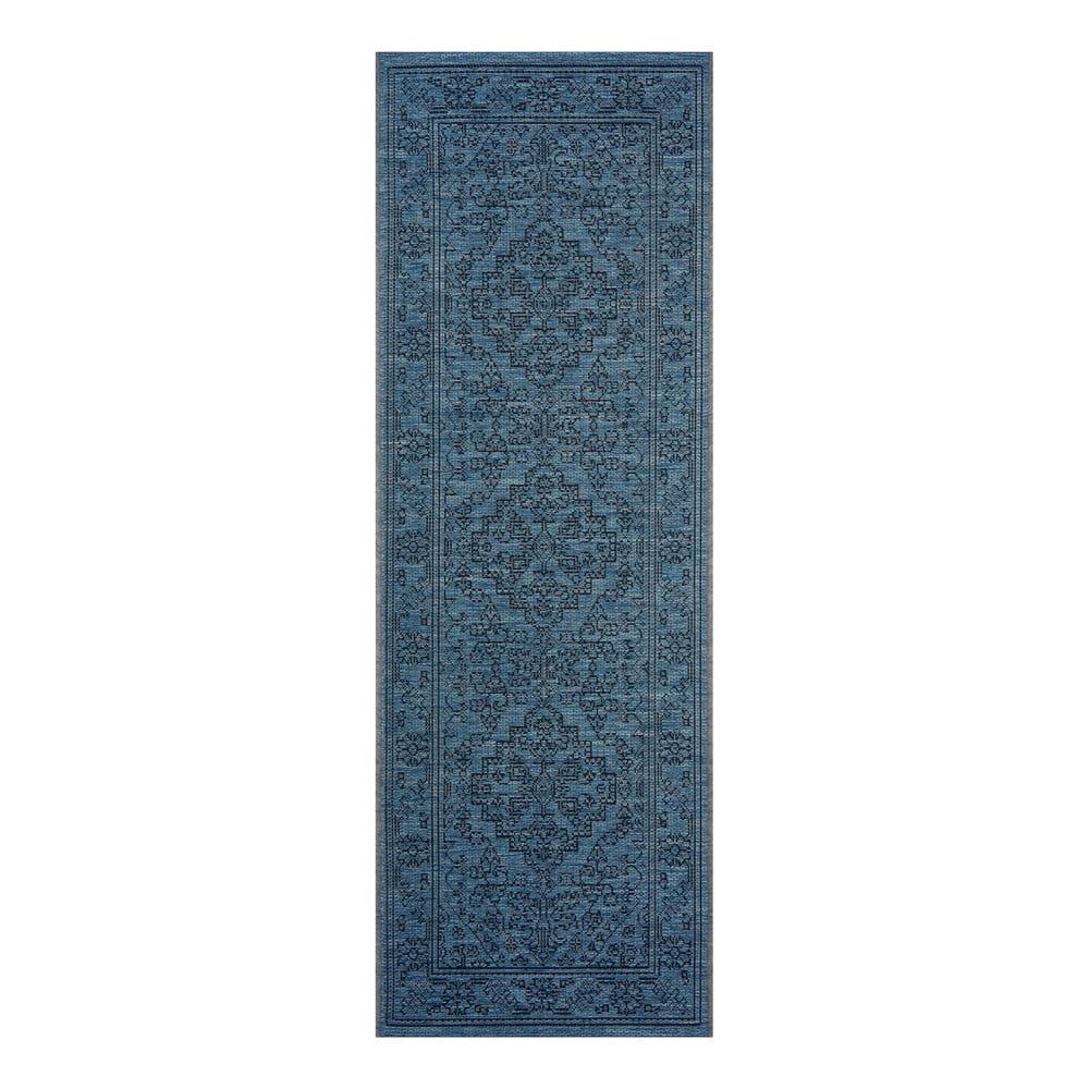 Tmavomodrý vonkajší koberec Bougari Tyros, 70 x 200 cm - Bonami.sk