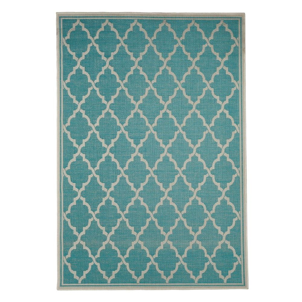 Tyrkysovomodrý vonkajší koberec Floorita Intreccio Turquoise, 135 x 190 cm - Bonami.sk