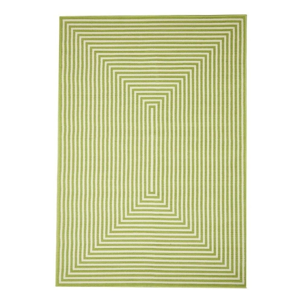 Zelený vonkajší koberec Floorita Braid, 133 × 190 cm - Bonami.sk