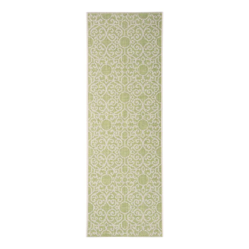 Zeleno-béžový vonkajší koberec Bougari Nebo, 70 x 200 cm - Bonami.sk